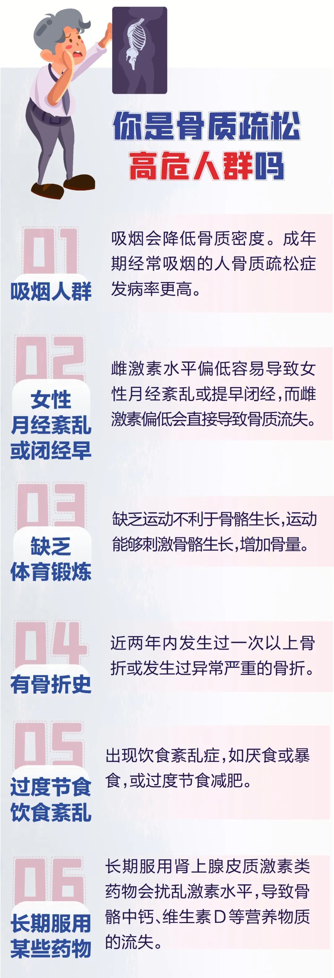 骨质疏松预防关键，充足钙质摄取