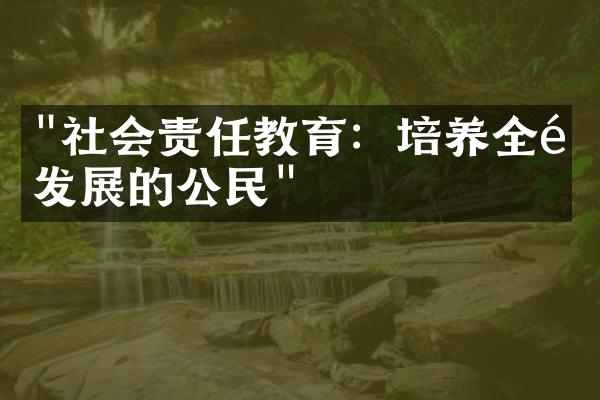 公民教育在塑造社会责任感中的角色与影响